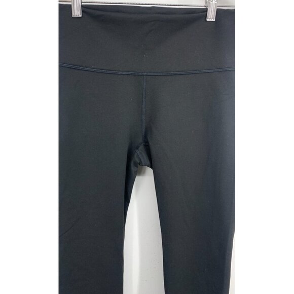 Fabletics Women Size Medium M Define PowerHold Black Leggings Flare Split New - Picture 2 of 8